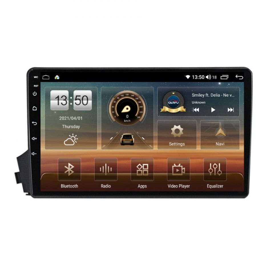 Navigatie dedicata cu Android Ssangyong Actyon 2005 - 2012, 4GB RAM, Radio GPS Dual Zone, Display HD QLED 9" Touchscreen, Internet Wi-Fi si slot SIM 4G, Bluetooth, MirrorLink, USB
