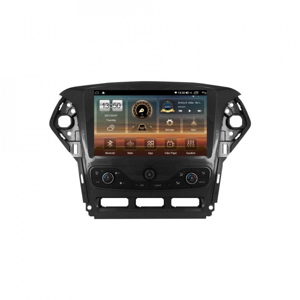 Navigatie dedicata cu Android Ford Mondeo IV 2011 - 2014 cu navigatie originala, 6GB RAM, Radio GPS Dual Zone, Display HD QLED 9" Touchscreen, Internet Wi-Fi si slot SIM 4G, Bluetooth, MirrorLink, USB