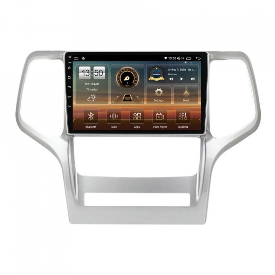 Navigatie dedicata cu Android Jeep Grand Cherokee IV 2011 - 2014, 8GB RAM, Radio GPS Dual Zone, Display HD QLED 9" Touchscreen, Internet Wi-Fi si slot SIM 4G, Bluetooth, MirrorLink, USB