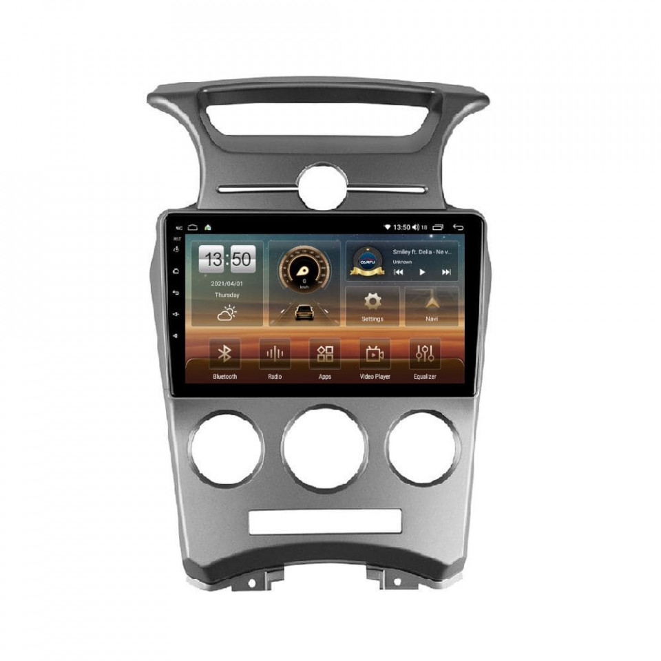 Navigatie dedicata cu Android KIA Carens III 2006 - 2013, clima manuala, 8GB RAM, Radio GPS Dual Zone, Display HD QLED 9" Touchscreen, Internet Wi-Fi si slot SIM 4G, Bluetooth, MirrorLink, USB