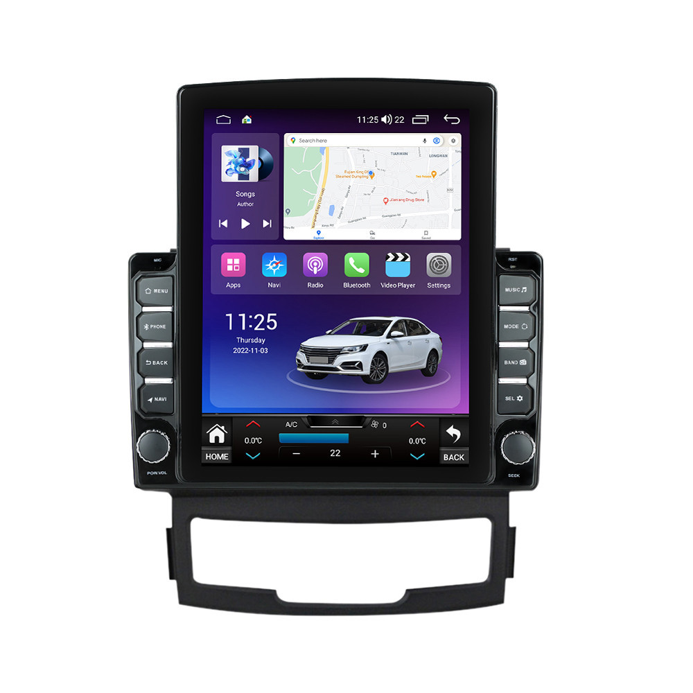 Navigatie dedicata cu Android Ssangyong Korando 2010 - 2013, 4GB RAM, Radio GPS Dual Zone, Touchscreen IPS 9.7" HD tip Tesla, Internet Wi-Fi si slot SIM 4G, Bluetooth, MirrorLink, USB