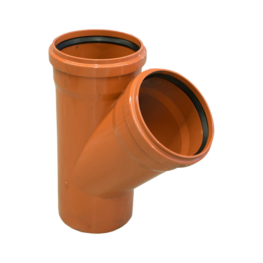 Ramificatie canalizare exterioara PVC Valrom, 45 grade, diametru 250 / 250 mm