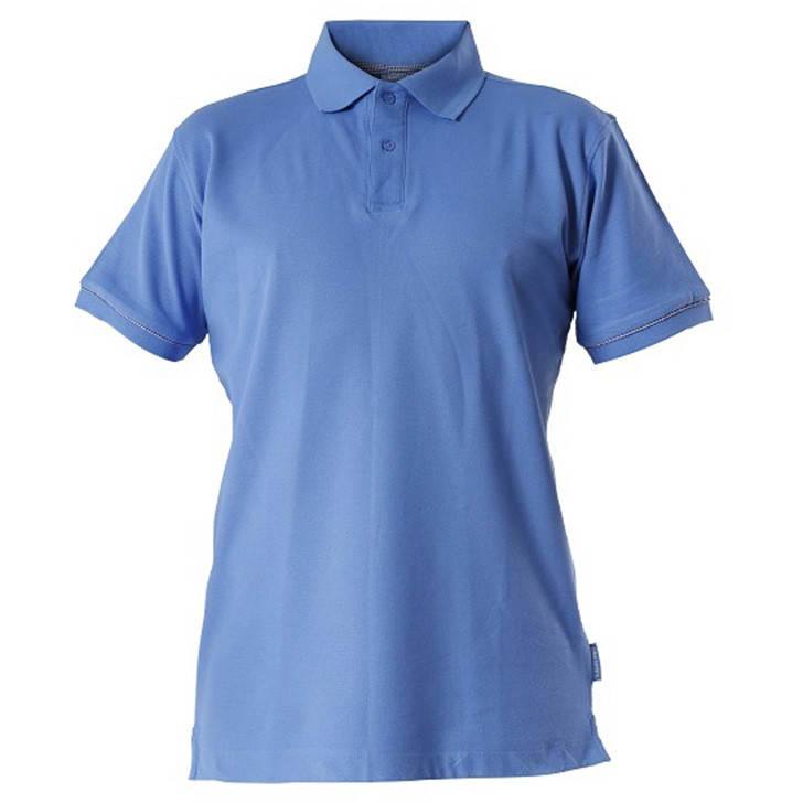 Tricou bumbac cu guler si nasturi / turcoaz - m