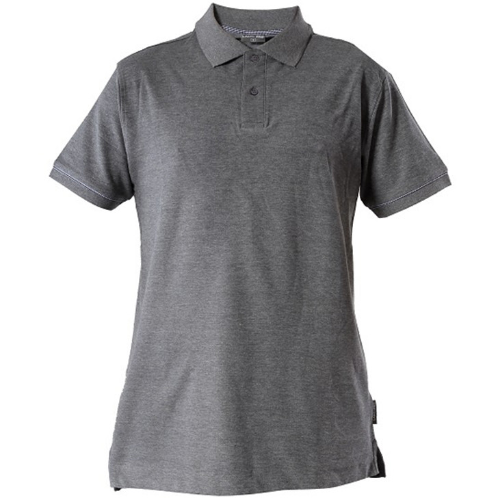 Tricou bumbac cu guler si nasturi / gri - 3xl