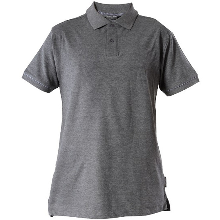 Tricou bumbac cu guler si nasturi / gri - 2xl