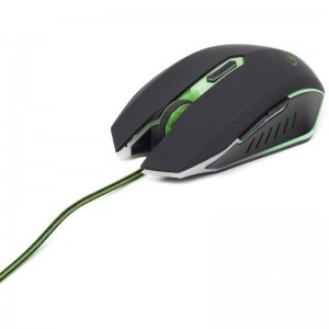 MOUSE GEMBIRD; MUSG-001; USB;NEGRU+VERDE;6 BUTOANE
