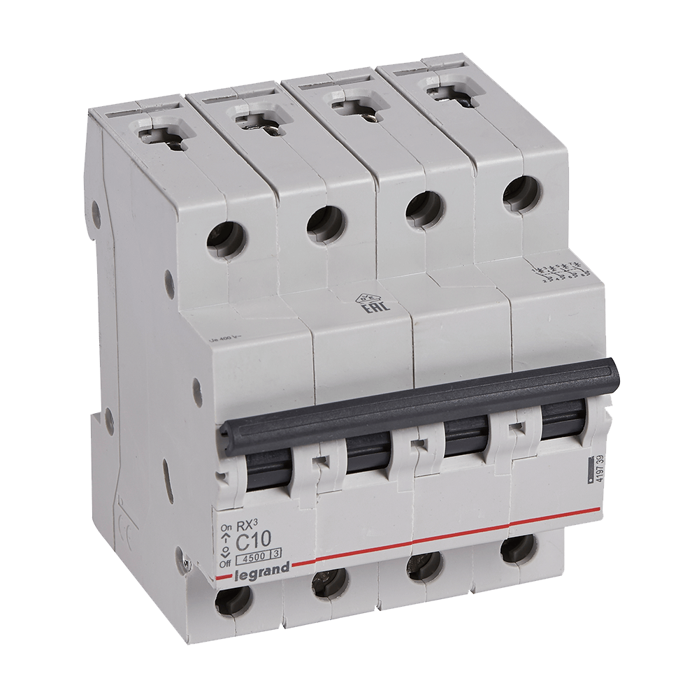 Disjunctor RX3 6000, Legrand 419915, 4P, 10A
