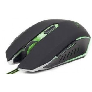 Mouse Gaming MUSG-001-G, 2400dpi, USB, green