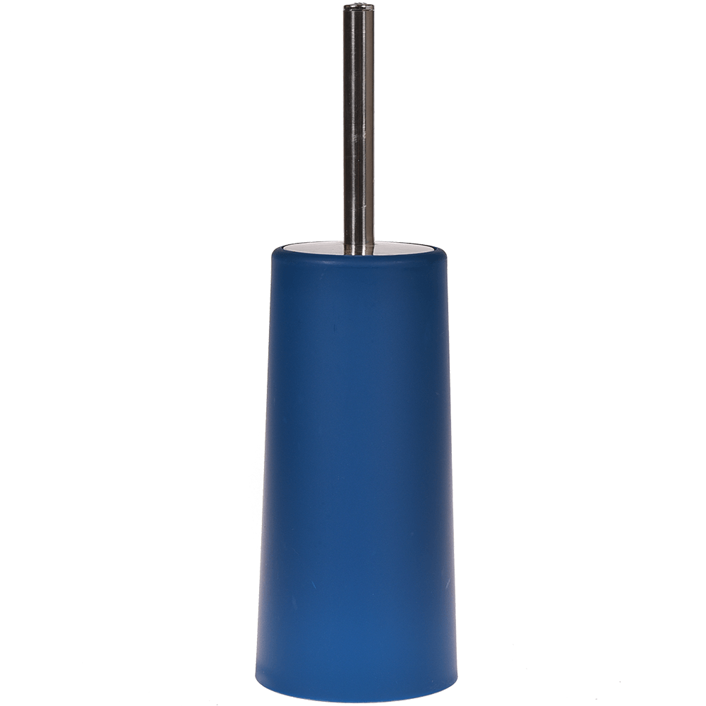 Perie WC MSV Slim, polipropilena/metal inoxidabil, albastru, 10 x 22 cm