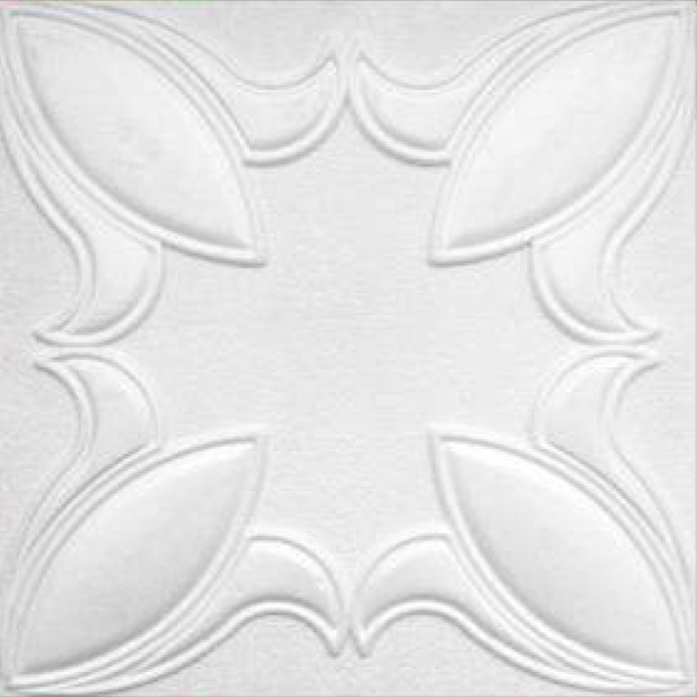 Plafon decorativ Decosa Istanbul, polistiren expandat, alb, clasic, 50 x 50 cm, 15 mm