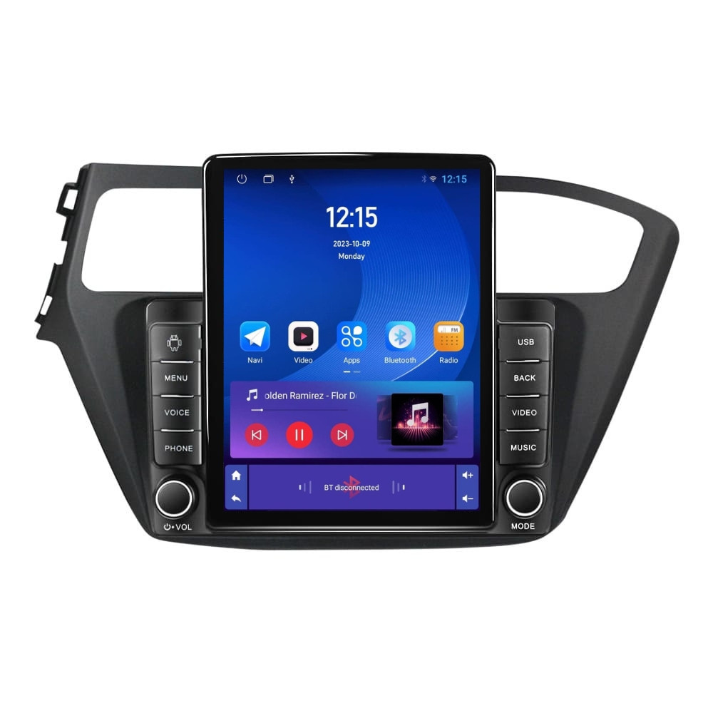 Navigatie dedicata cu Android Hyundai i20 2018 - 2020, 1GB RAM, Radio GPS Dual Zone, Touchscreen IPS 9.7" HD tip Tesla, Internet Wi-Fi, Bluetooth, MirrorLink, USB