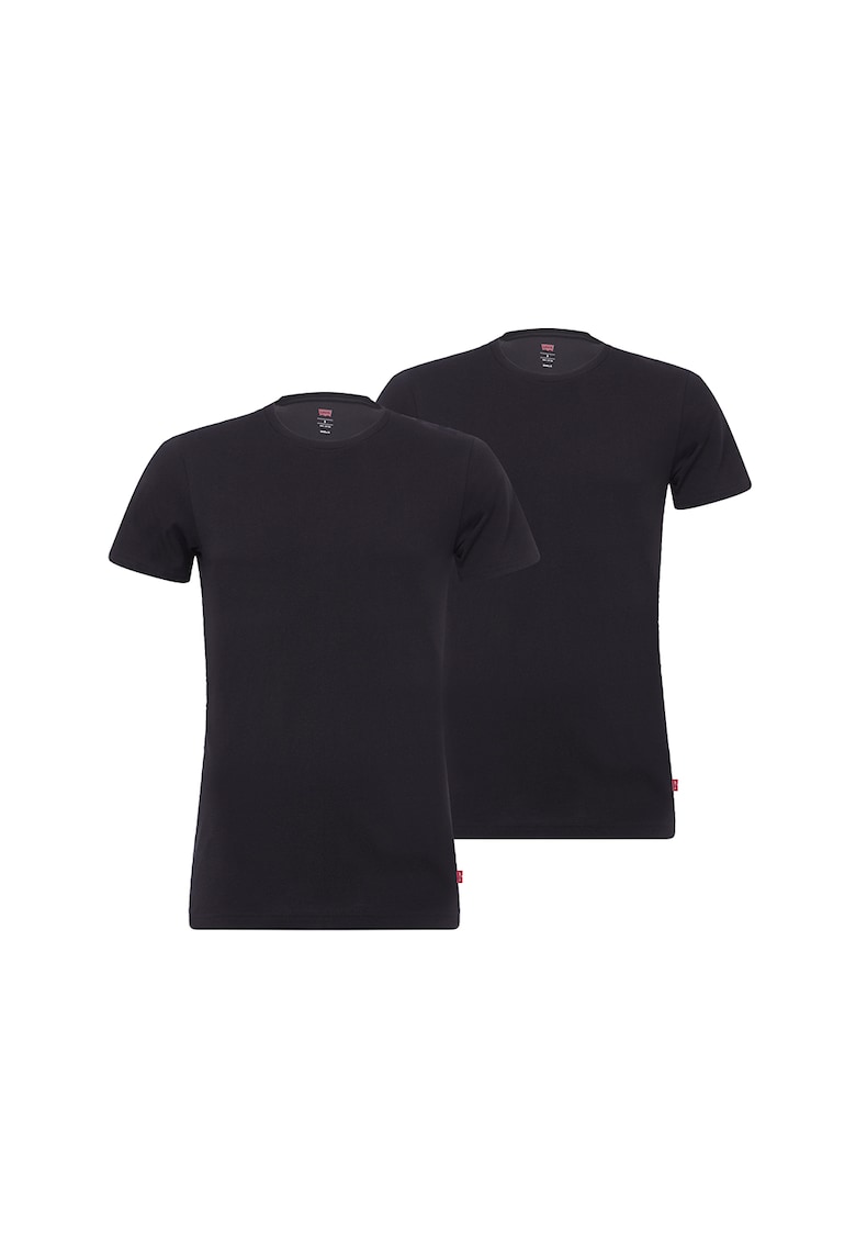 Set de tricouri slim fit de casa - 2 piese - Negru