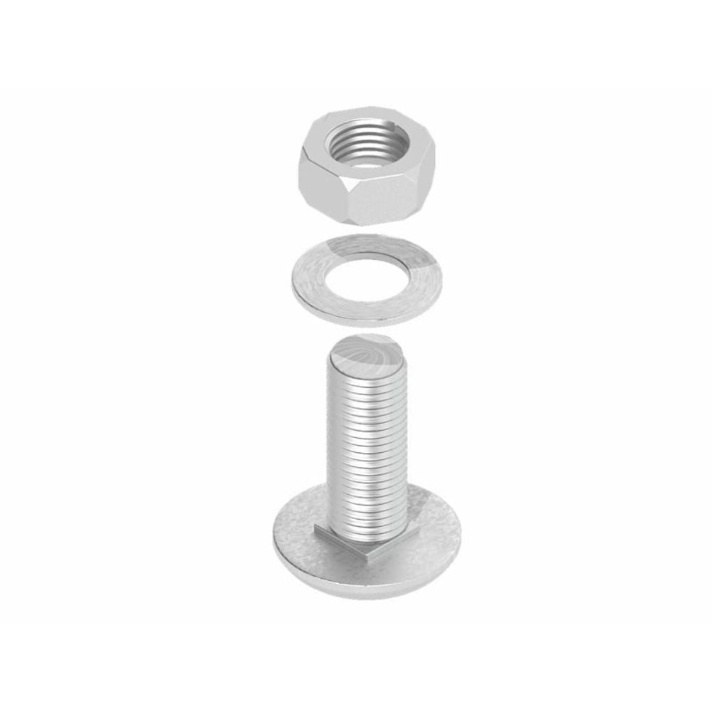Surub M8 cu piulita, otel zincat, Ø 8 x 25 mm, Norgips System , 50 set/cut