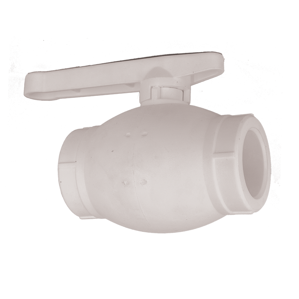 Robinet de trecere PPR Vesbo, cu sfera, alb, 40 mm
