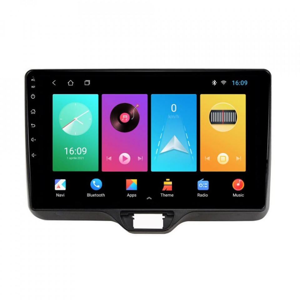 Navigatie dedicata cu Android Toyota Yaris P21 dupa 2020, 2GB RAM, Radio GPS Dual Zone, Display HD IPS 10" Touchscreen, Internet Wi-Fi, Bluetooth, MirrorLink, USB