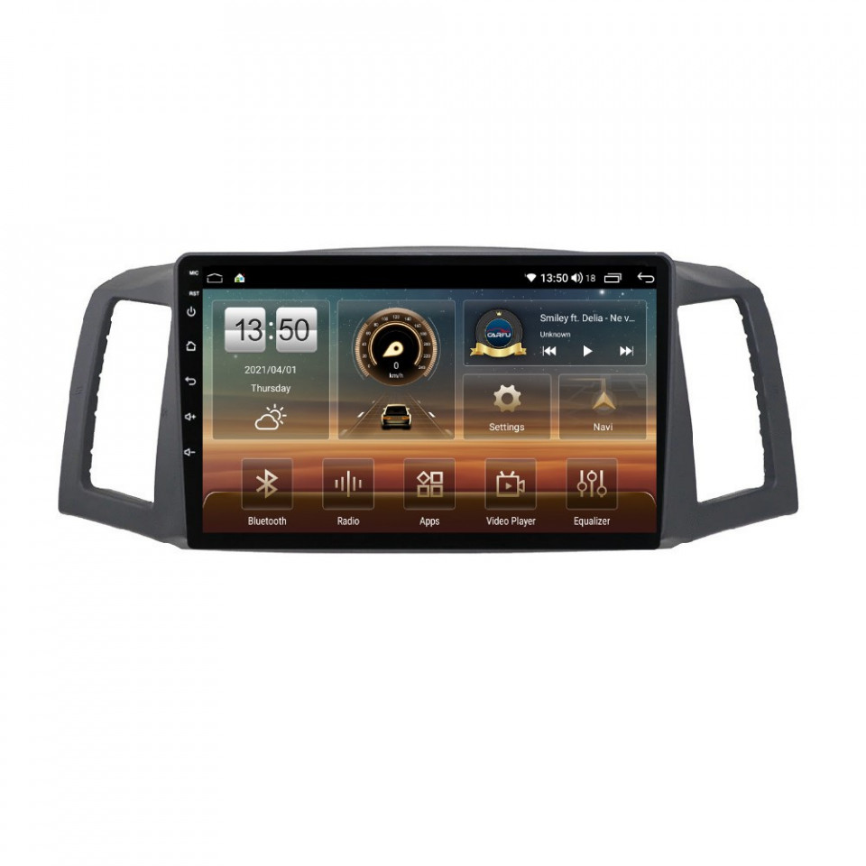 Navigatie dedicata cu Android Jeep Grand Cherokee III 2004 - 2007 fara navigatie originala, 4GB RAM, Radio GPS Dual Zone, Display HD QLED 10" Touchscreen, Internet Wi-Fi si slot SIM 4G, Bluetooth, MirrorLink, USB