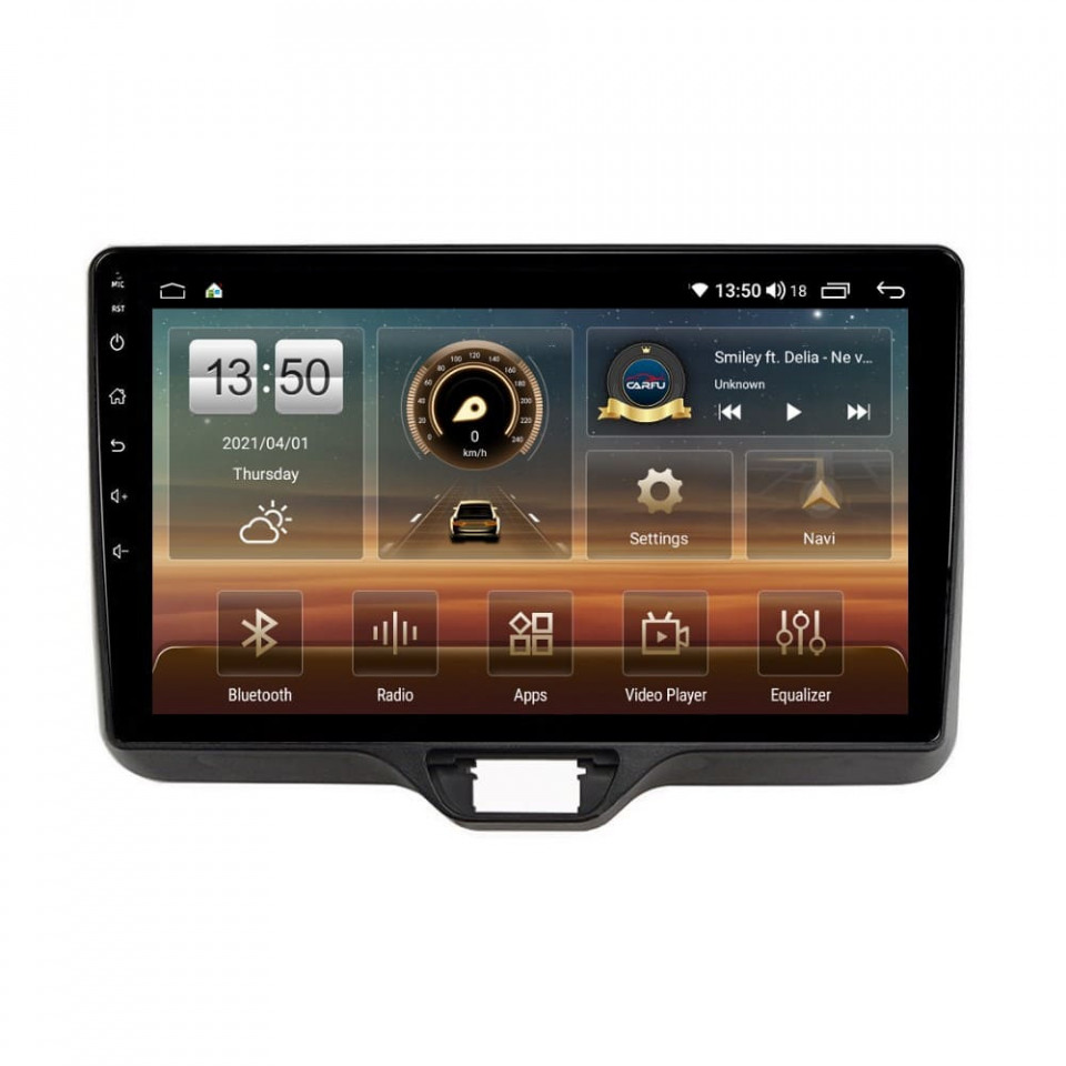 Navigatie dedicata cu Android Toyota Yaris P21 dupa 2020, 6GB RAM, Radio GPS Dual Zone, Display HD QLED 10" Touchscreen, Internet Wi-Fi si slot SIM 4G, Bluetooth, MirrorLink, USB
