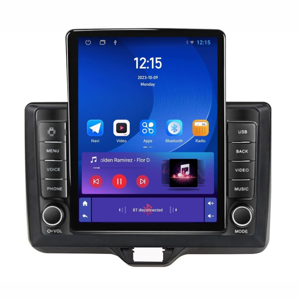 Navigatie dedicata cu Android Toyota Yaris P21 dupa 2020, 1GB RAM, Radio GPS Dual Zone, Touchscreen IPS 9.7" HD tip Tesla, Internet Wi-Fi, Bluetooth, MirrorLink, USB