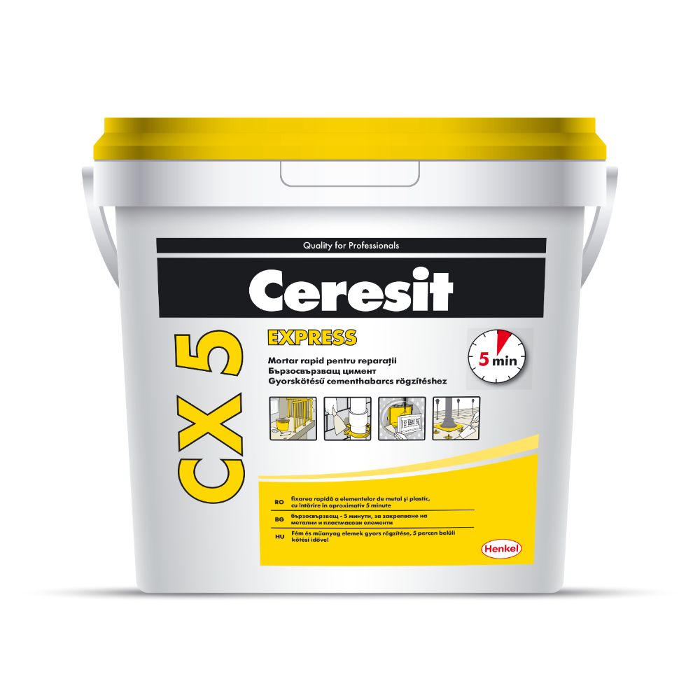 Mortar rapid de reparatii Ceresit CX5 EXPRESS, interior/exterior 2 kg