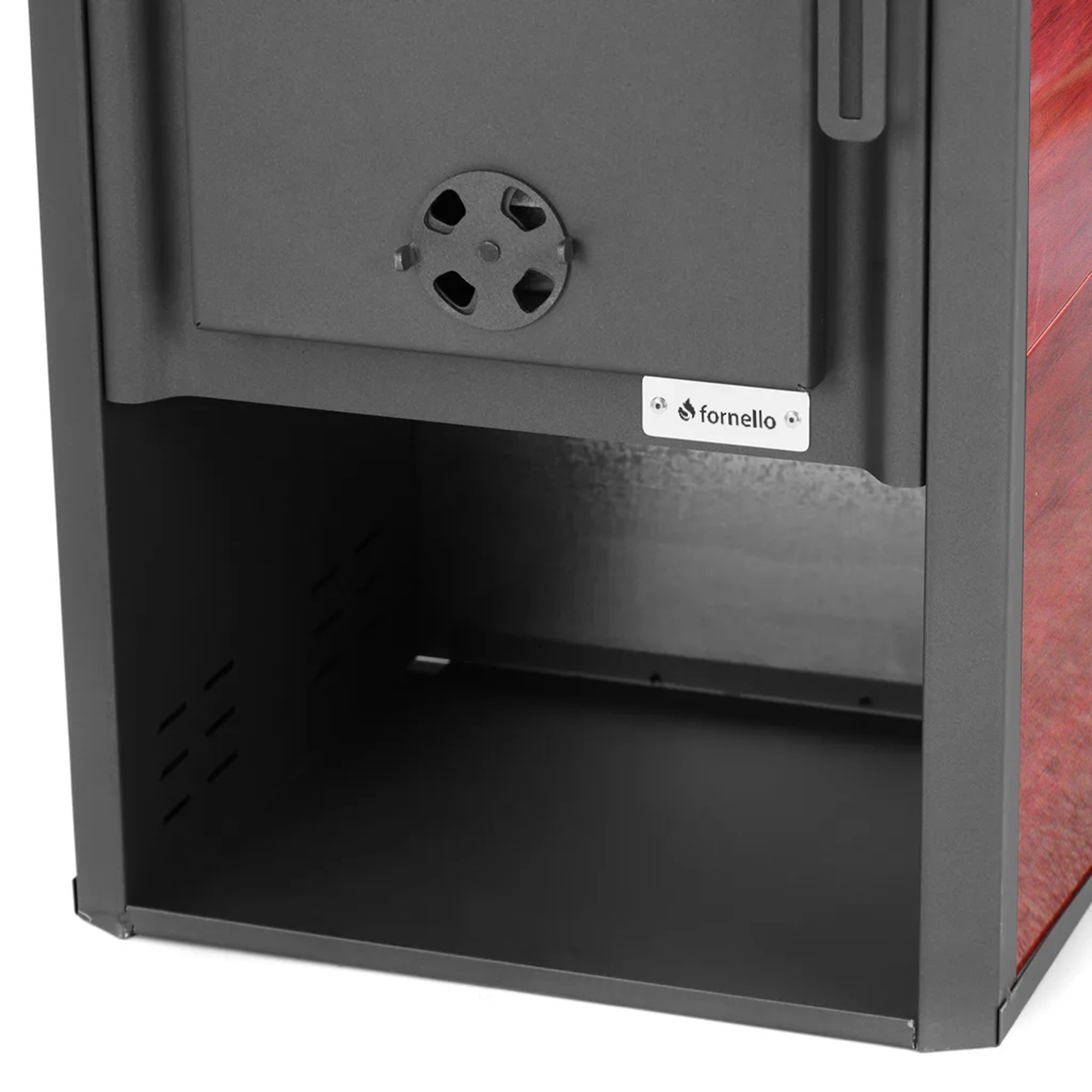 Termosemineu pe lemne brichete si carbune Fornello Roma E  Bordeaux 22 kW 49x45x103 cm