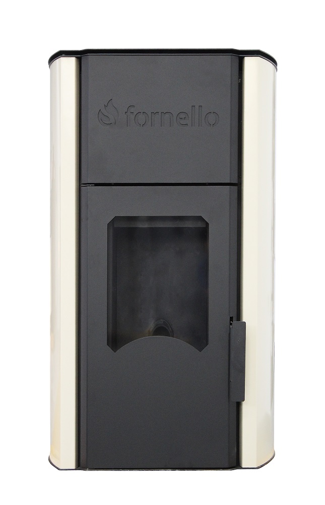 Pachet control de la distanta Termosemineu  centrala peleti Fornello Royal Ivory 25 kw complet echipat pentru   incalzire pompa vas  expansiune automatizare telecomanda buncar peleti tiraj fortat si termostat Wi-Fi Salus IT 800