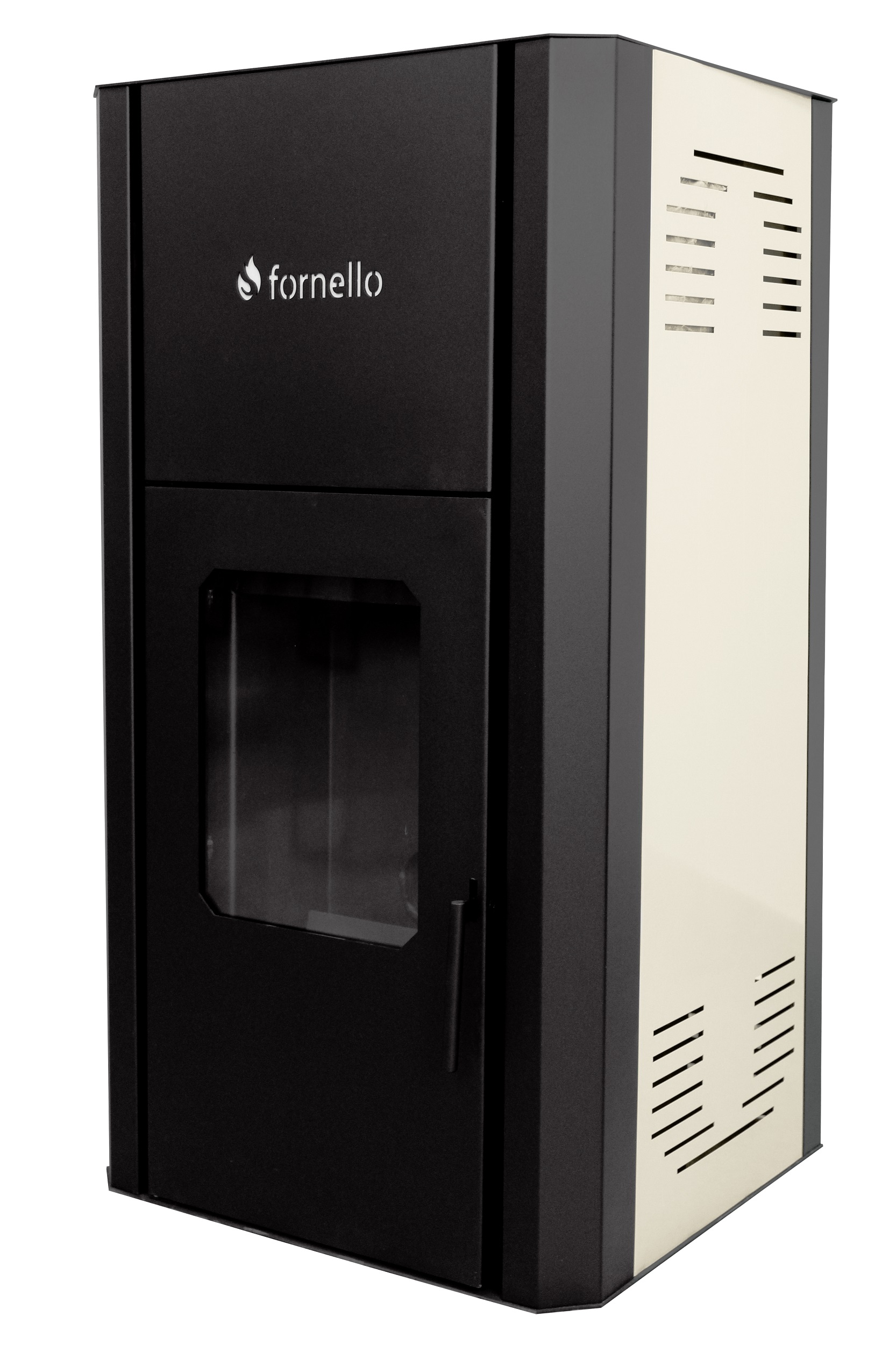 Pachet Control de la distanta Termosemineu pe peleti Fornello Primo Pellet 25 KW aprindere automata telecomanda buncar tiraj fortat pompa vas expansiune touch screen Ivory A+ si termostat Wi-Fi Salus IT 800