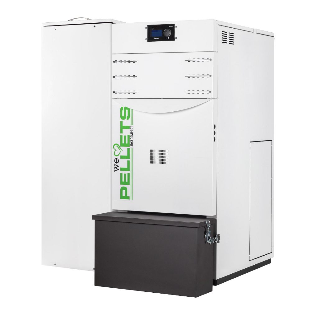 Pachet control de la distanta Centrala termica automata pe peleti Fornello Lidya Compact Prestige 25 kwpompa Grundfos vas manometru supapa arzator inox curatare automata arzator / schimbator de caldura si termostat Wi-Fi Salus IT 800