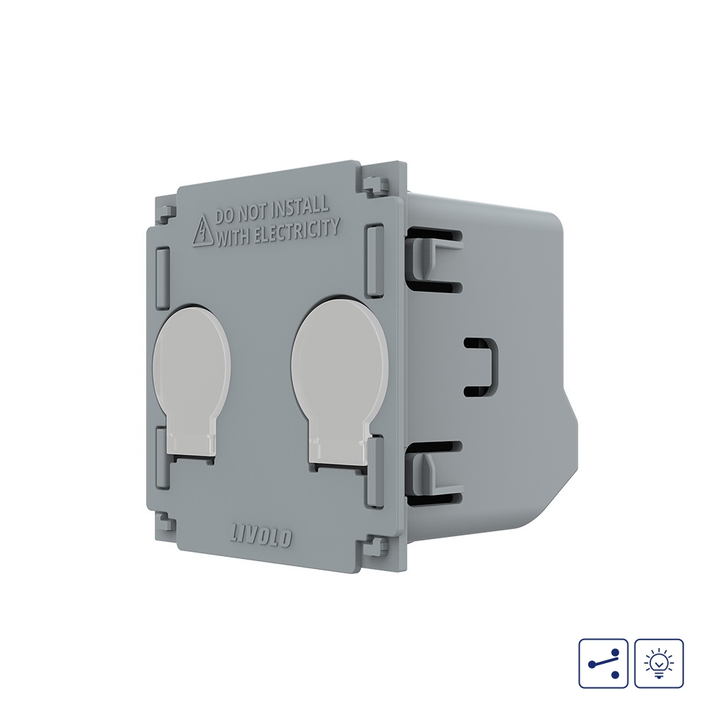 Modul Intrerupator Dublu Cap Scara / Cruce cu Variator si Touch LIVOLO – Serie Noua
