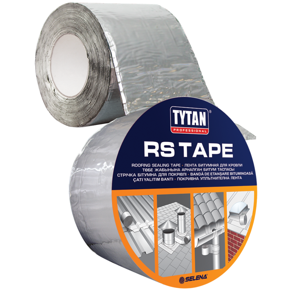 Banda bituminoasa pentru acoperis Tytan RS TAPE, aluminiu, bitum, rezistenta UV, 10 cm x 10 m