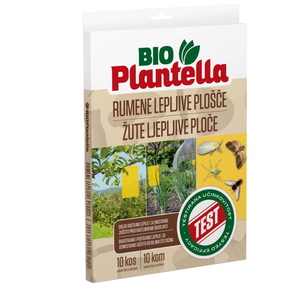 Placi adezive galbene impotriva insectelor, Bio Plantella, 10 bucati/cutie
