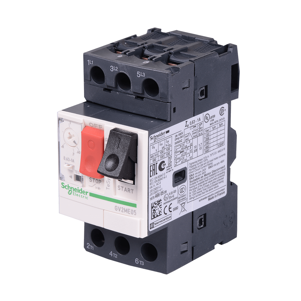 Intreruptor magneto-termic GV2ME05 Schneider Electric, cu reglaj intre 0.63 - 1A