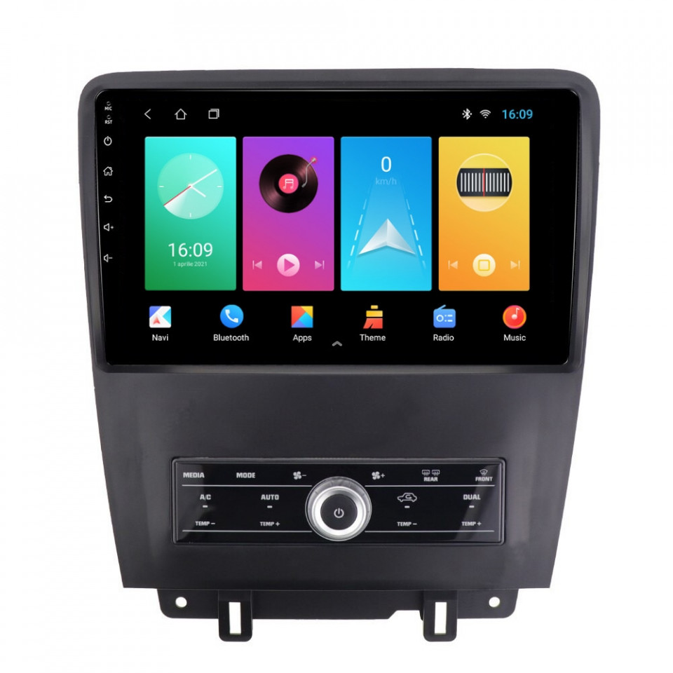 Navigatie dedicata cu Android Ford Mustang 2009 - 2014, 1GB RAM, Radio GPS Dual Zone, Display HD IPS 10" Touchscreen, Internet Wi-Fi, Bluetooth, MirrorLink, USB