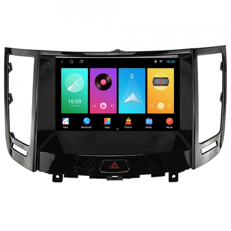 Navigatie dedicata cu Android Infiniti FX35 2008 - 2012, 1GB RAM, Radio GPS Dual Zone, Display HD IPS 9" Touchscreen, Internet Wi-Fi, Bluetooth, MirrorLink, USB
