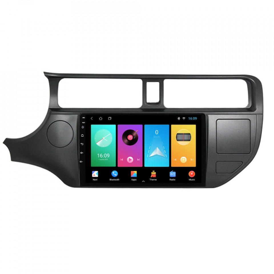 Navigatie dedicata cu Android Kia Rio III 2011 - 2014, 1GB RAM, Radio GPS Dual Zone, Display HD IPS 9" Touchscreen, Internet Wi-Fi, Bluetooth, MirrorLink, USB
