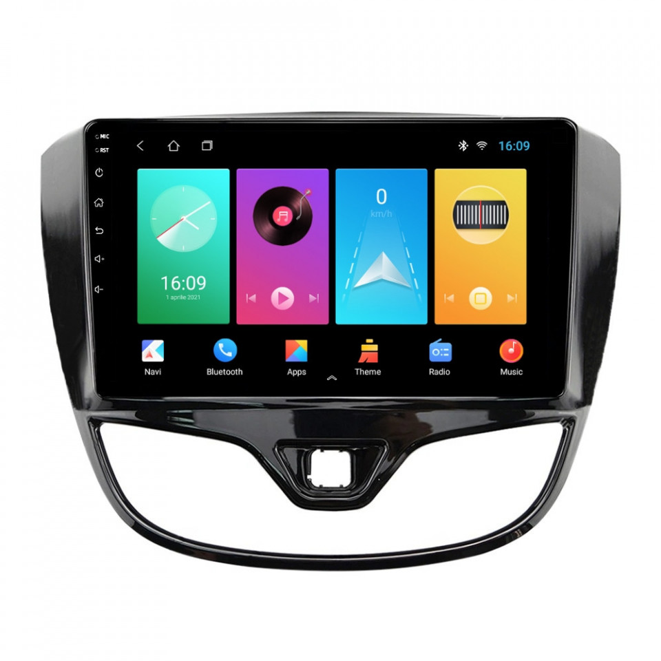 Navigatie dedicata cu Android Opel Karl 2015 - 2019, 1GB RAM, Radio GPS Dual Zone, Display HD IPS 9" Touchscreen, Internet Wi-Fi, Bluetooth, MirrorLink, USB