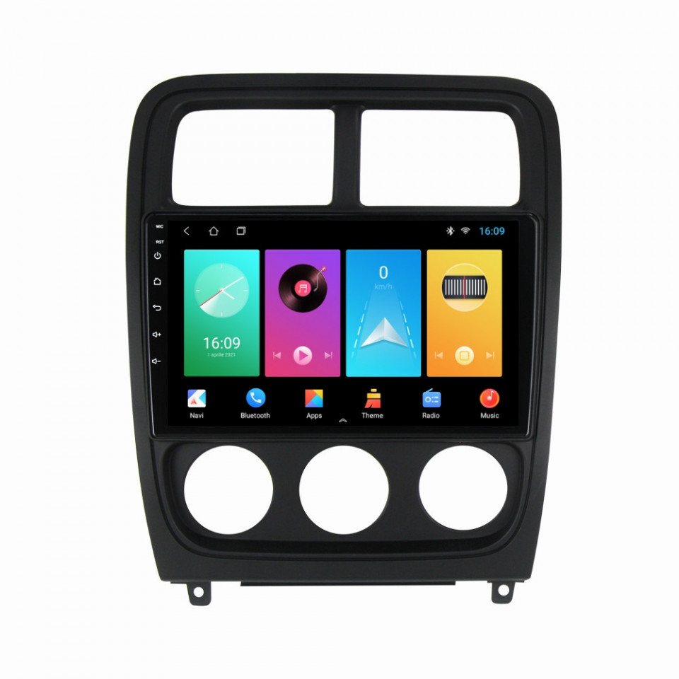 Navigatie dedicata cu Android Dodge Caliber 2010 - 2012, 2GB RAM, Radio GPS Dual Zone, Display HD IPS 9" Touchscreen, Internet Wi-Fi, Bluetooth, MirrorLink, USB