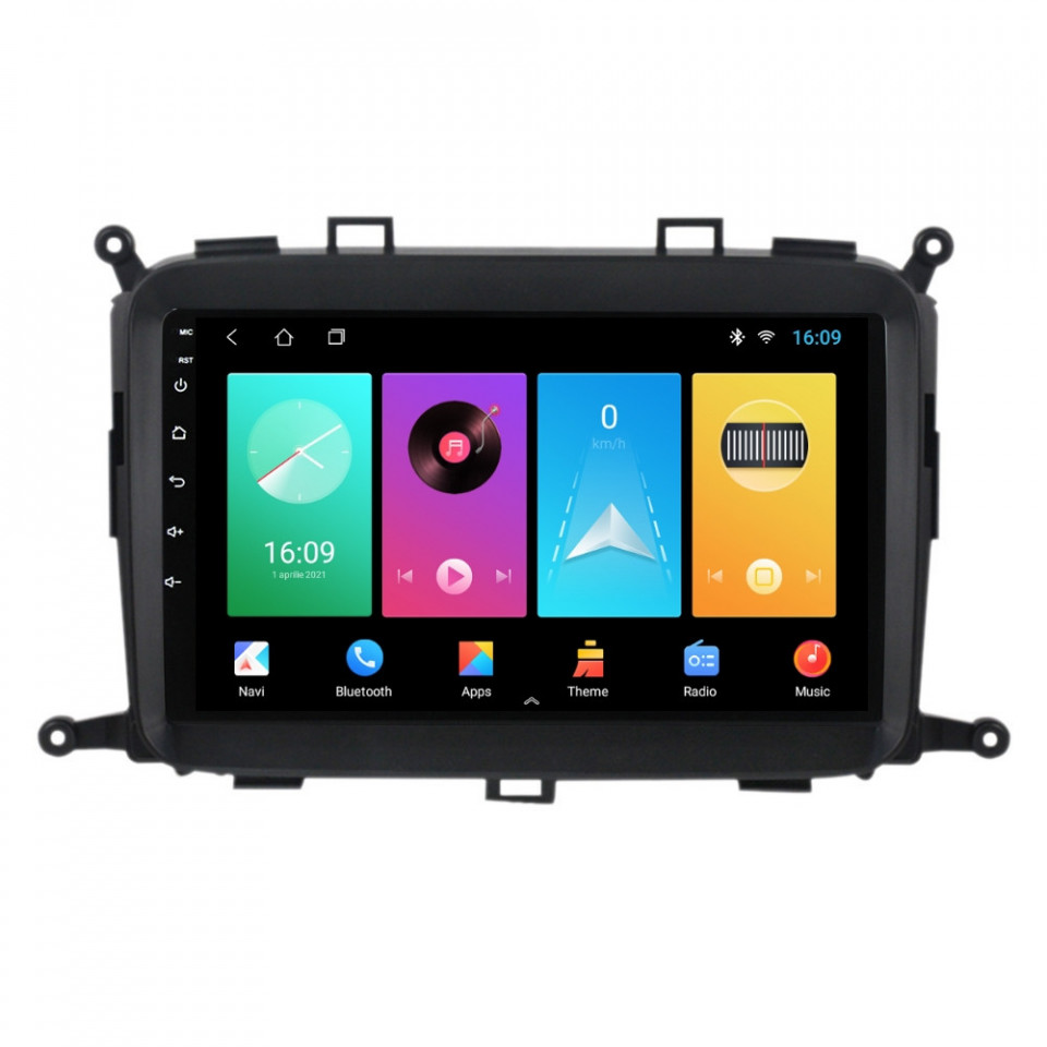 Navigatie dedicata cu Android Kia Carens IV 2013 - 2018, 2GB RAM, Radio GPS Dual Zone, Display HD IPS 9" Touchscreen, Internet Wi-Fi, Bluetooth, MirrorLink, USB
