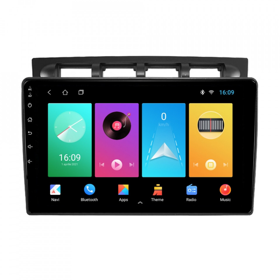 Navigatie dedicata cu Android Kia Picanto I 2004 - 2007, 2GB RAM, Radio GPS Dual Zone, Display HD IPS 9" Touchscreen, Internet Wi-Fi, Bluetooth, MirrorLink, USB