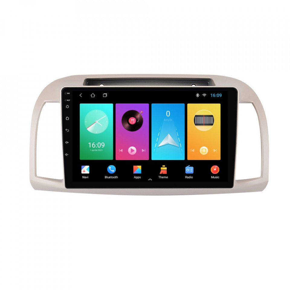 Navigatie dedicata cu Android Nissan Micra III 2003 - 2010, 2GB RAM, Radio GPS Dual Zone, Display HD IPS 9" Touchscreen, Internet Wi-Fi, Bluetooth, MirrorLink, USB