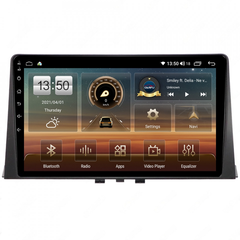 Navigatie dedicata cu Android Citroen Berlingo dupa 2018, 4GB RAM, Radio GPS Dual Zone, Display HD QLED 10" Touchscreen, Internet Wi-Fi si slot SIM 4G, Bluetooth, MirrorLink, USB
