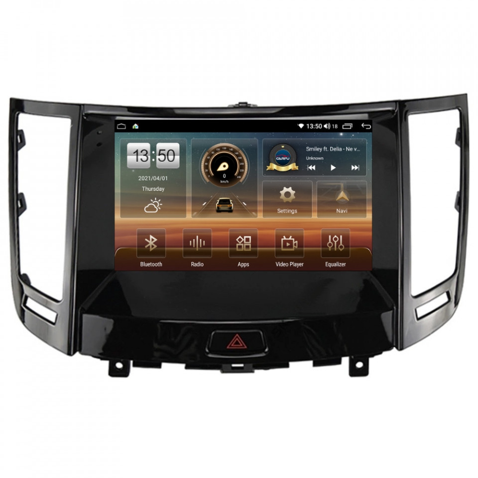 Navigatie dedicata cu Android Infiniti FX35 2008 - 2012, 4GB RAM, Radio GPS Dual Zone, Display HD QLED 9" Touchscreen, Internet Wi-Fi si slot SIM 4G, Bluetooth, MirrorLink, USB