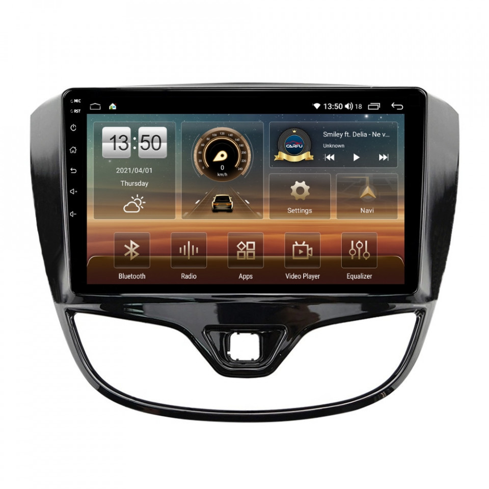 Navigatie dedicata cu Android Opel Karl 2015 - 2019, 4GB RAM, Radio GPS Dual Zone, Display HD QLED 9" Touchscreen, Internet Wi-Fi si slot SIM 4G, Bluetooth, MirrorLink, USB
