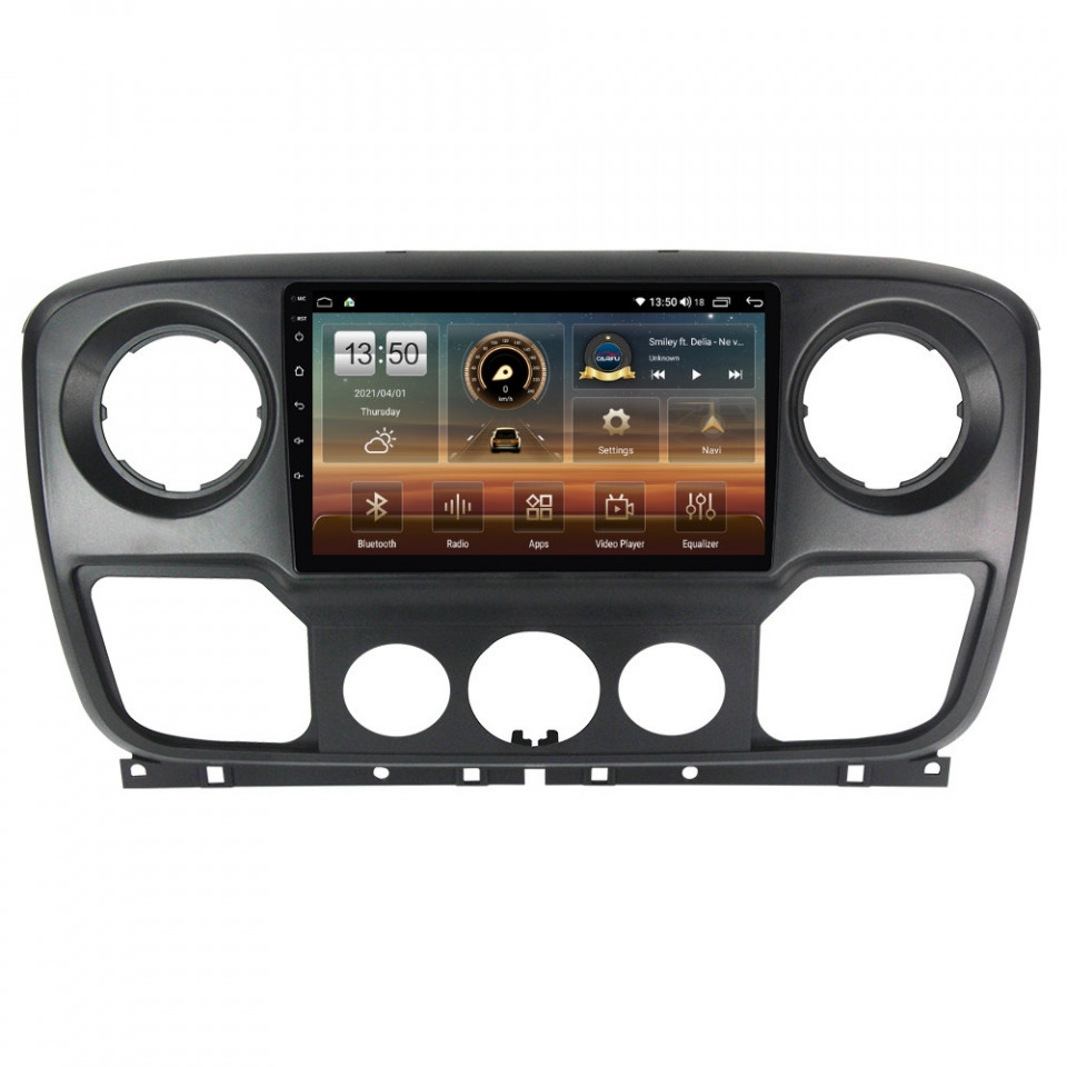 Navigatie dedicata cu Android Opel Movano B 2010 - 2019, 4GB RAM, Radio GPS Dual Zone, Display HD QLED 10" Touchscreen, Internet Wi-Fi si slot SIM 4G, Bluetooth, MirrorLink, USB