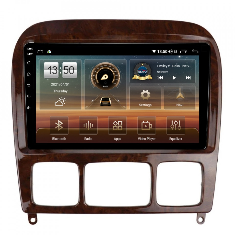 Navigatie dedicata cu Android Mercedes S-Class W220 1998 - 2005, 6GB RAM, Radio GPS Dual Zone, Display HD QLED 9" Touchscreen, Internet Wi-Fi si slot SIM 4G, Bluetooth, MirrorLink, USB