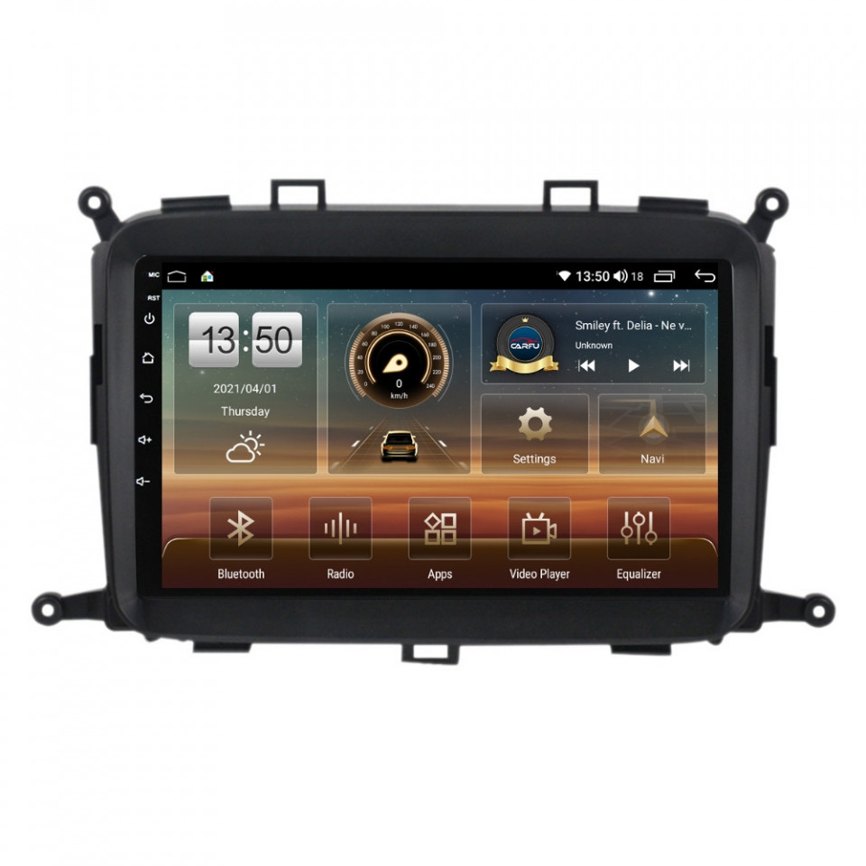 Navigatie dedicata cu Android Kia Carens IV 2013 - 2018, 8GB RAM, Radio GPS Dual Zone, Display HD QLED 9" Touchscreen, Internet Wi-Fi si slot SIM 4G, Bluetooth, MirrorLink, USB