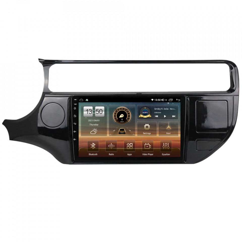 Navigatie dedicata cu Android Kia Rio III 2014 - 2017, 8GB RAM, Radio GPS Dual Zone, Display HD QLED 9" Touchscreen, Internet Wi-Fi si slot SIM 4G, Bluetooth, MirrorLink, USB