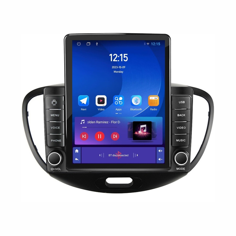 Navigatie dedicata cu Android Hyundai i10 2007 - 2013, 1GB RAM, Radio GPS Dual Zone, Touchscreen IPS 9.7" HD tip Tesla, Internet Wi-Fi, Bluetooth, MirrorLink, USB