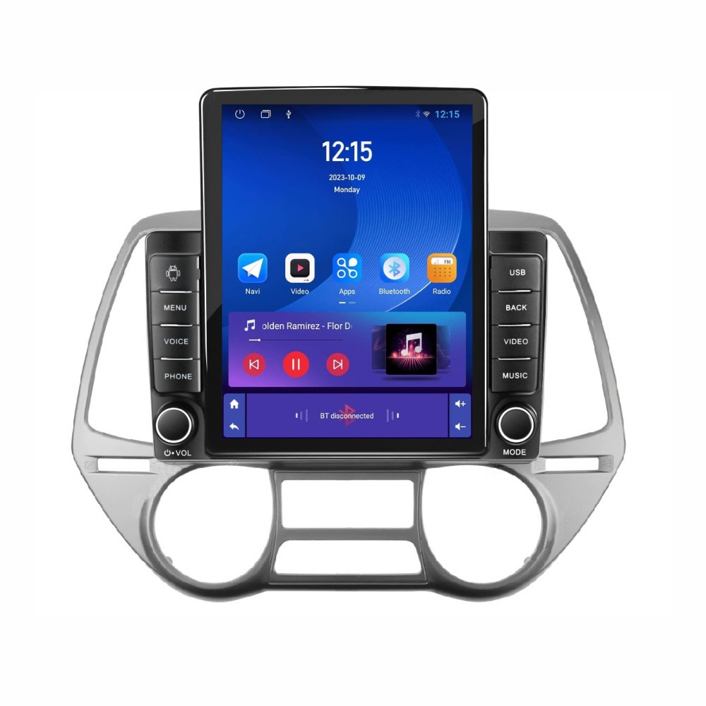 Navigatie dedicata cu Android Hyundai i20 2008 - 2012, clima automata, 1GB RAM, Radio GPS Dual Zone, Touchscreen IPS 9.7" HD tip Tesla, Internet Wi-Fi, Bluetooth, MirrorLink, USB