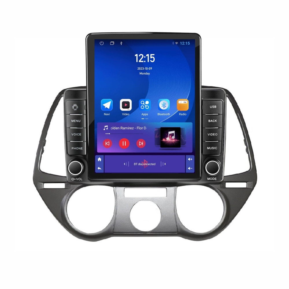 Navigatie dedicata cu Android Hyundai i20 2008 - 2012, clima manuala, 1GB RAM, Radio GPS Dual Zone, Touchscreen IPS 9.7" HD tip Tesla, Internet Wi-Fi, Bluetooth, MirrorLink, USB