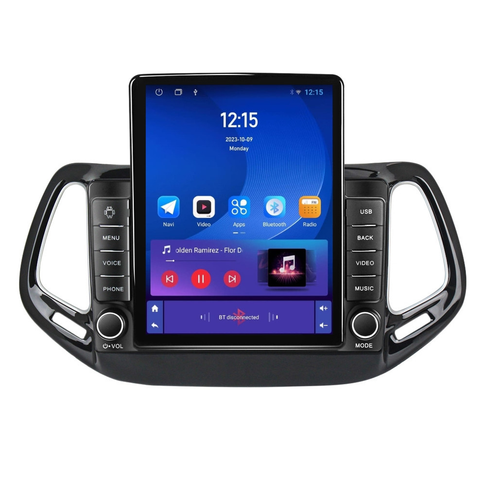 Navigatie dedicata cu Android Jeep Compass II 2016 - 2021, 1GB RAM, Radio GPS Dual Zone, Touchscreen IPS 9.7" HD tip Tesla, Internet Wi-Fi, Bluetooth, MirrorLink, USB